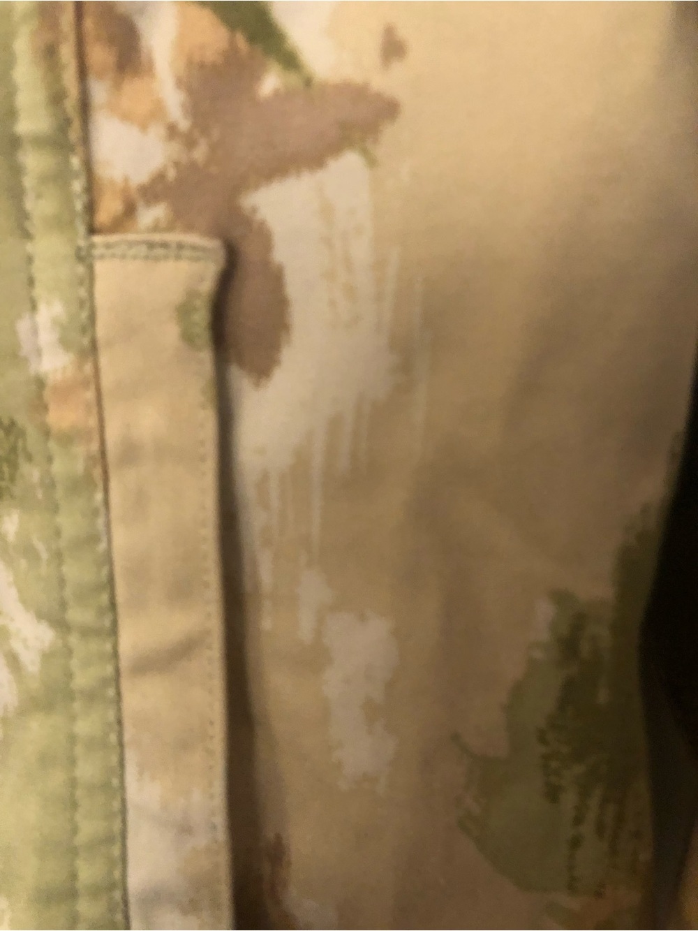 Denim&Co Floral Camouflage Jean Jacket in Olive Green & Beige - Picture 11 of 14